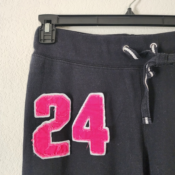 Reflex Juniors Black Joggers with Pink 24 Logo and White LOVE Details Size Small - Picture 5 of 6